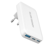 Ładowarka do smartfonów Silver Monkey Plaska ładowarka GaN 65W 2x USB-C, 1x USB-A